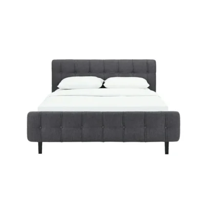 Fabric Upholstered Tufted Bed