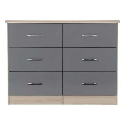 Grey 6 Drawer Chest of Drawer
