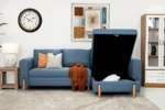 Sofa with Storage in Chaise Lounge