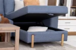 Sofa with Storage in Chaise Lounge