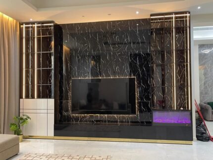 Marble finish TV unit