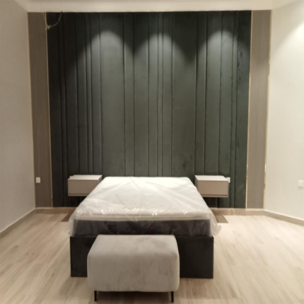 Luxury Upholstered Bed with Statement Headboard – Zain Furniture