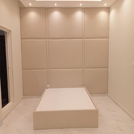 Luxury Upholstered Bed with Panel Headboard