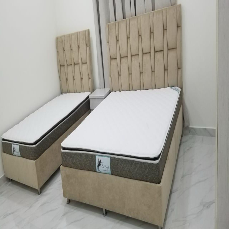 Modern Twin Upholstered Bed Set
