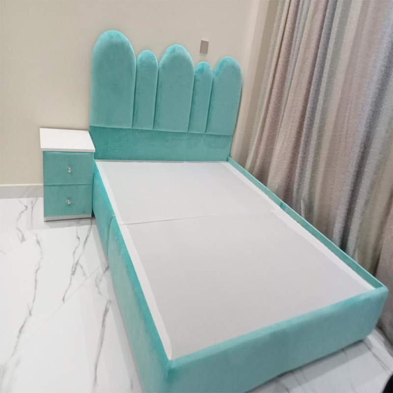 Aqua Crest Upholstered Bed