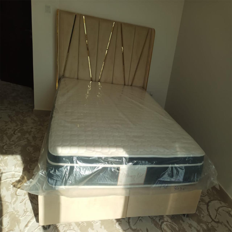 Golden Arc Upholstered Bed