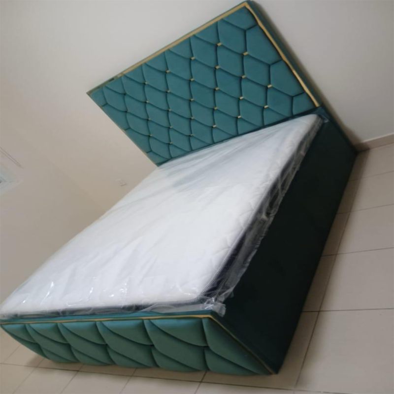 Modern Geometric Panel Comfort Bed