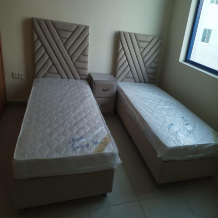 Geometric Cross Panel Twin Comfort Bed