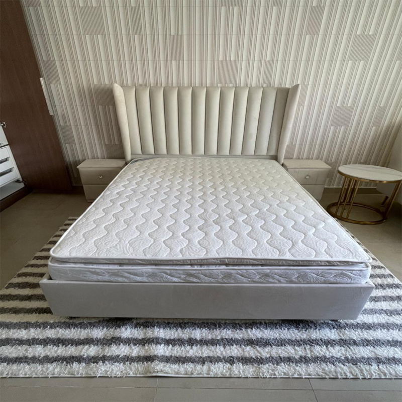 Ivory Crest Panel Bed