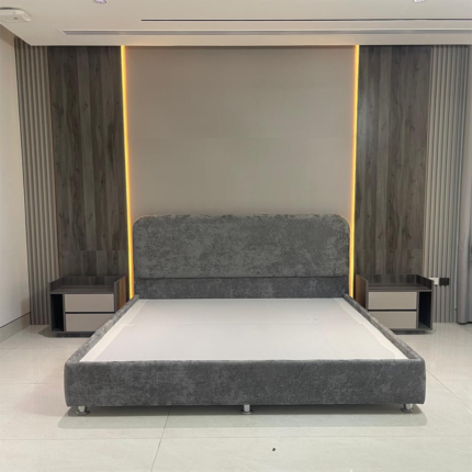 Aura Slate Upholstered Bed Frame