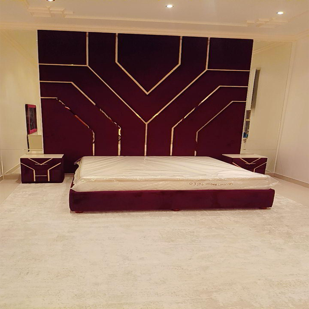 Royal Aura Velvet Panel Bed Royal Aura Velvet Panel Bed