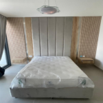 Luna Oak Panel Upholstered Bed