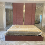 Rosewood Vertical Panel Upholstered Bed