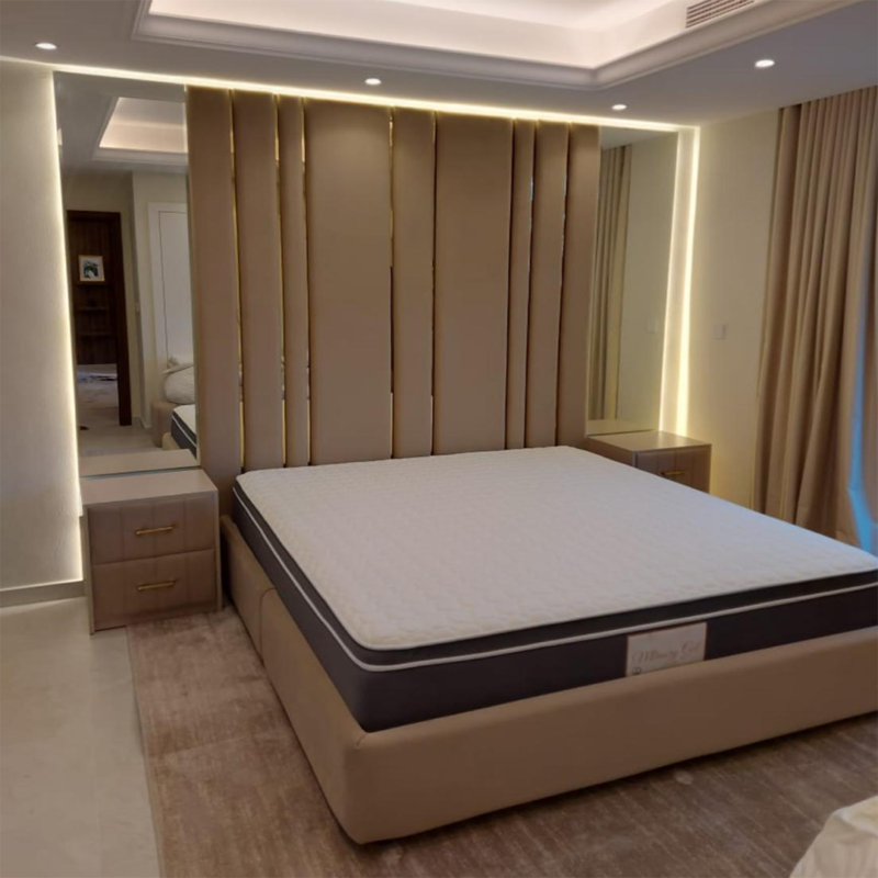 Aura Calm Luxe Upholstered Bed Frame