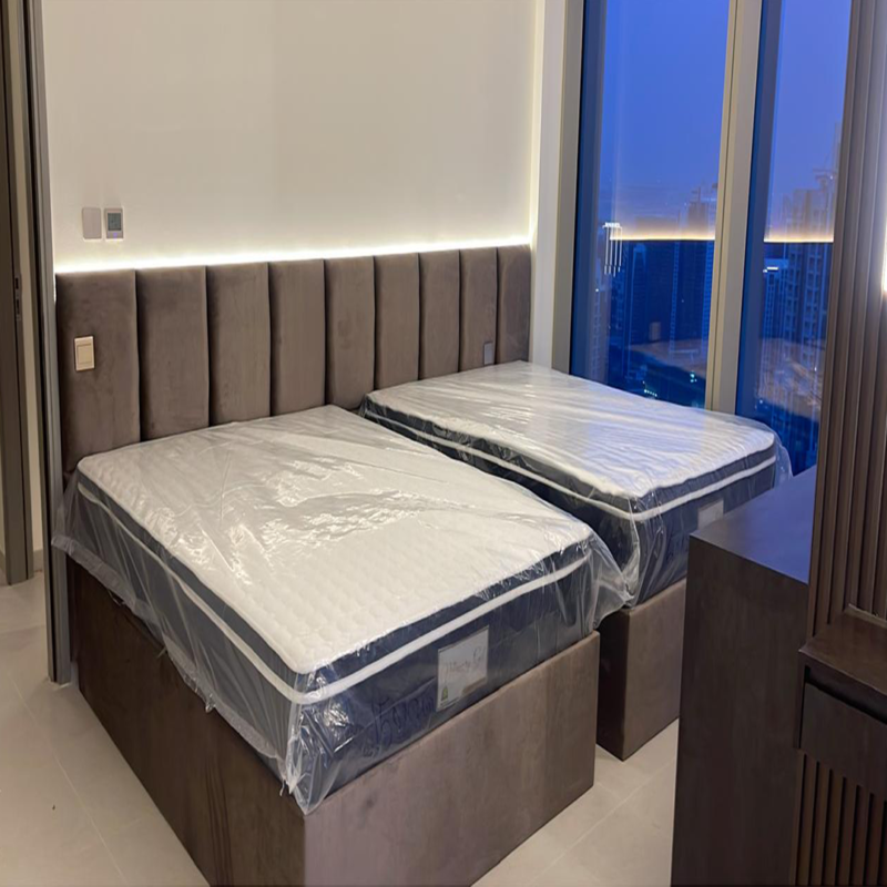 Aura Serene Twin Upholstered Bed Set