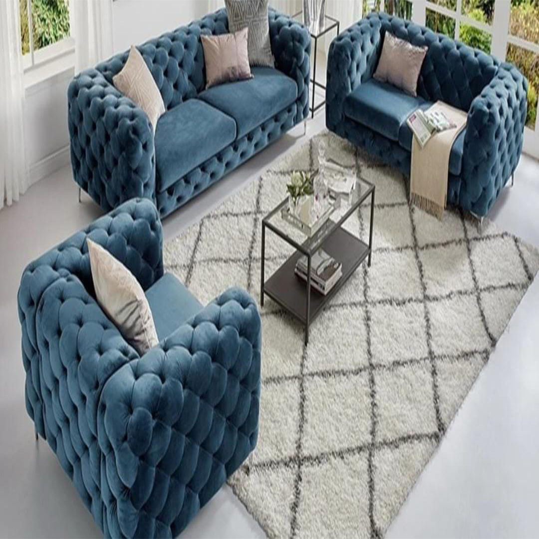 sofa Regalia Tufted Velvet Sofa Set