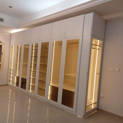 Modern Luxury Wardrobe Design with Glass Doors – Zain Furniture