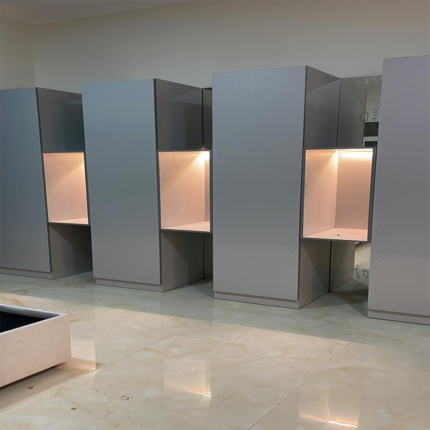 Modern Wardrobe Design with Open Display Sections